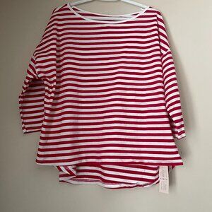 Casual Chic Red & White Striped Top